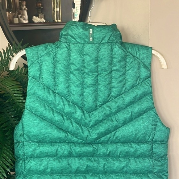 Brand New RLX Ralph Lauren Green Golf Zip Up Puffy Vest Pockets Water Repellent - Picture 10 of 16
